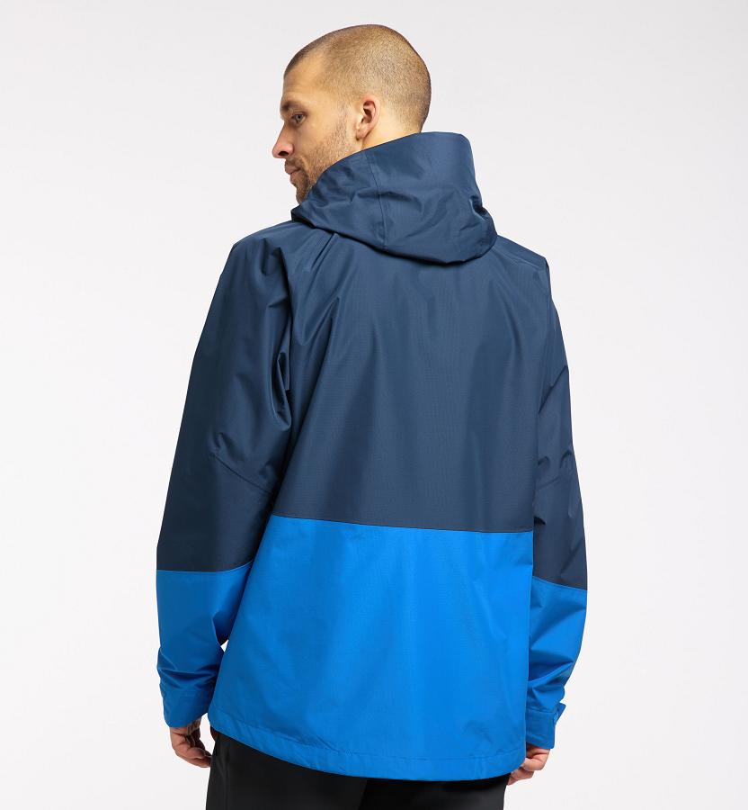 Haglöfs Mens Skuta Waterproof Jacket Blue New Zealand 85092OLVY